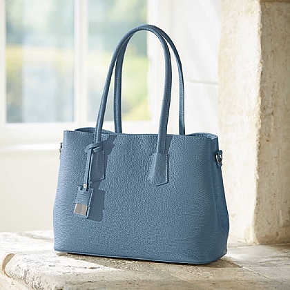 Buy Toteteca Blue Solid Medium Tote Handbag Online At Best Price @ Tata CLiQ