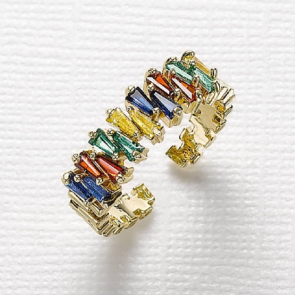 Rainbow Reflections Crystal Ring