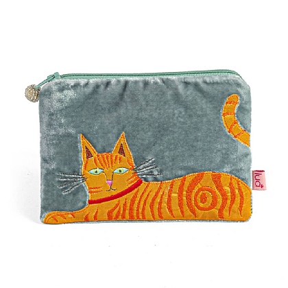 Cosy Cat Velvet Pouch