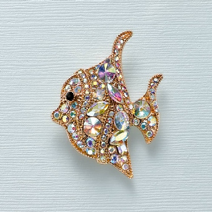 Iridescent Angelfish Brooch
