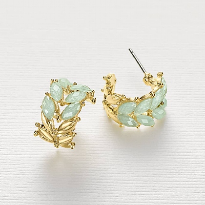 Mint Julep Crystal Earrings