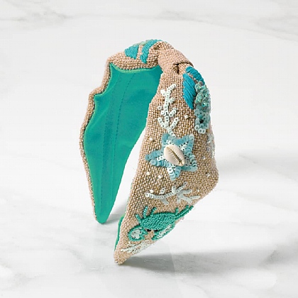Tidal Turquoise Beaded Headband