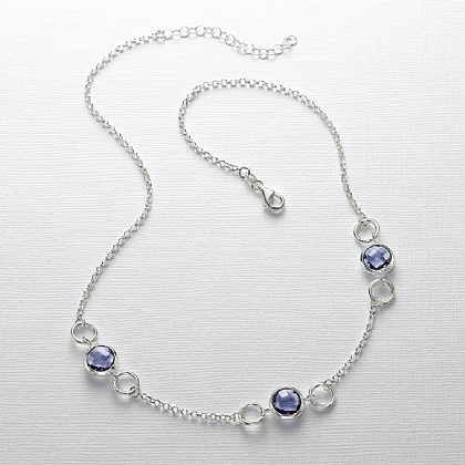 Violet Vision Silver Necklace