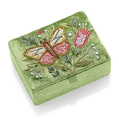 Garden Glory Velvet Jewellery Box