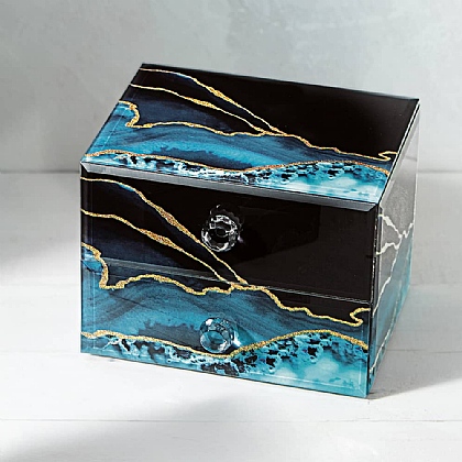 Of Sky &amp; Sea Glass Drawer Box