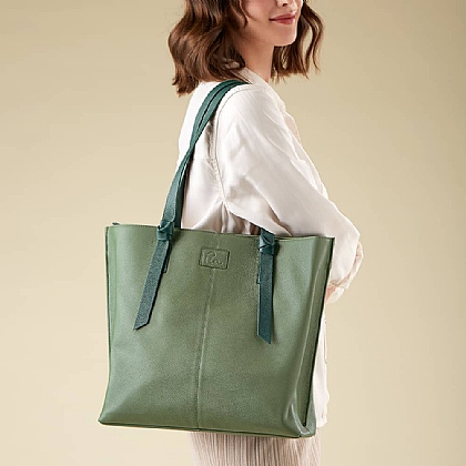 Sage Advice Leather Tote Bag