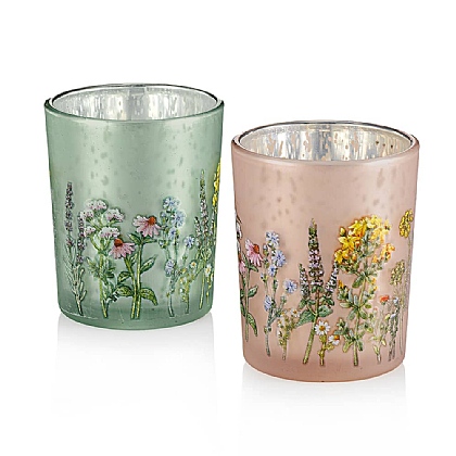 Pastel Petals Set of Tea Light Holders