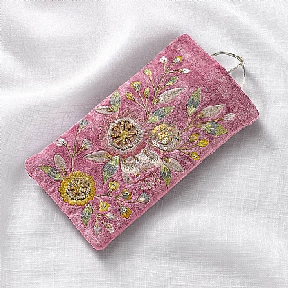 Blushing Blooms Velvet Glasses Case