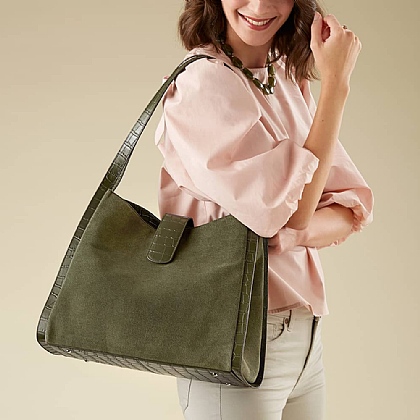 Allure of Olive Suede Bag