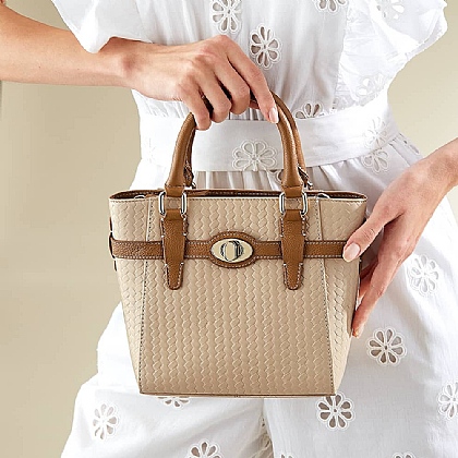 Sandy Lanes Leather Mini Tote Bag