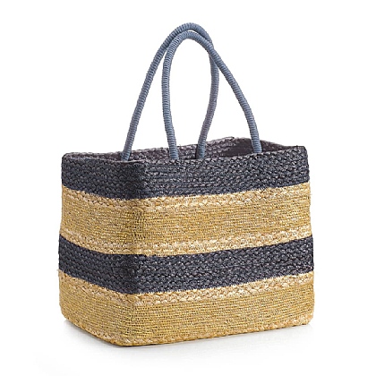 Shoreline Chic Navy Basket Bag