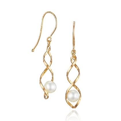 Spun in Light Gold Earrings