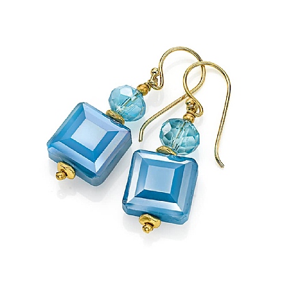 Bracing in Blue Earrings