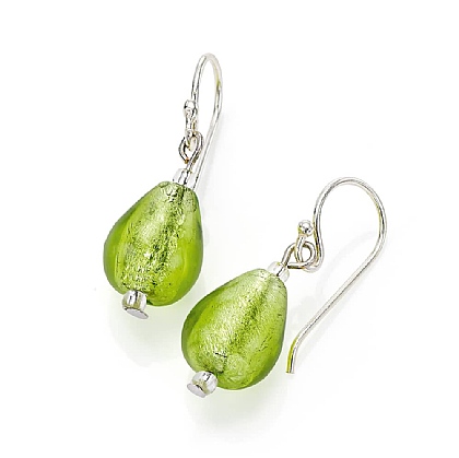 Lively Lime Murano Earrings