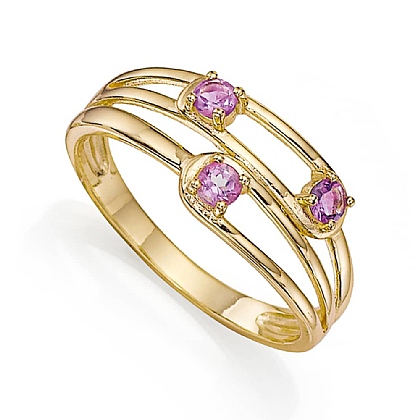 Treasured Trio Amethyst Ring