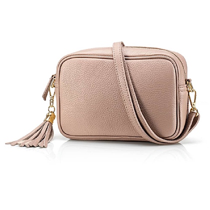 Breath of Blush Leather Cross-Body Bag