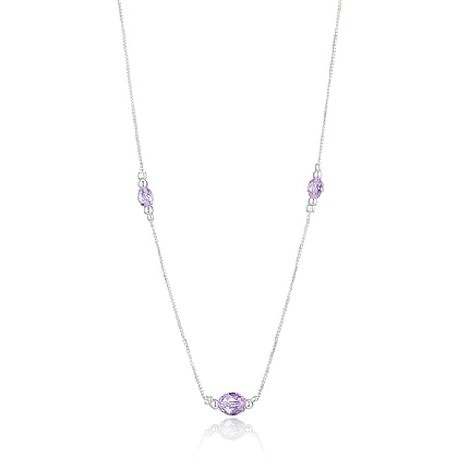Lovingly Lilac Silver Necklace