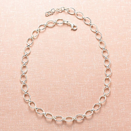 Poised Poetry Silver Necklace