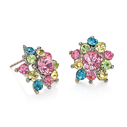 Effervescent Aura Crystal Stud Earrings