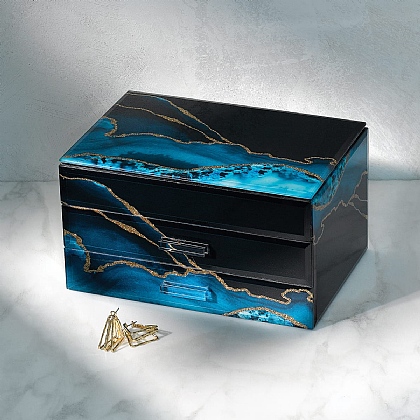 Of Sky & Sea Glass Drawer Box