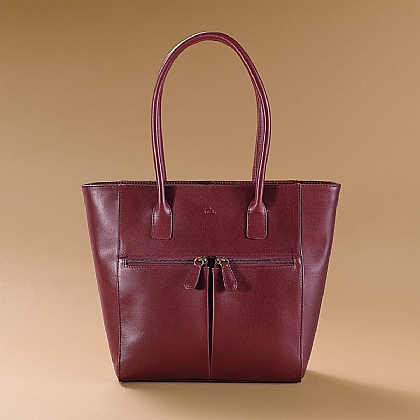 On the Vine Leather Tote Bag