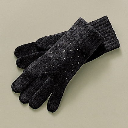 Winter Wishes Black Gloves