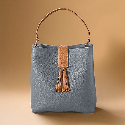 Carried Away Denim Leather Bag