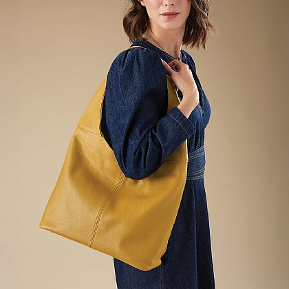Cut The Mustard Leather Slouch Bag