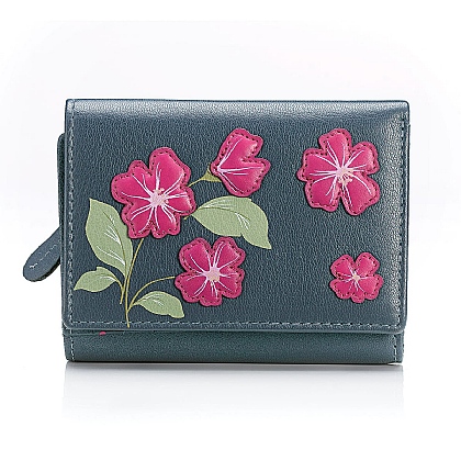 Floral Flush Leather Purse