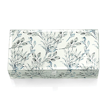 Painted Posy Glass Jewellery Box