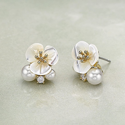 Pearly Posy Stud Earrings