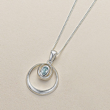 Circled in Clarity Silver Pendant