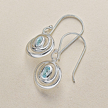 Circled in Clarity Silver Earrings