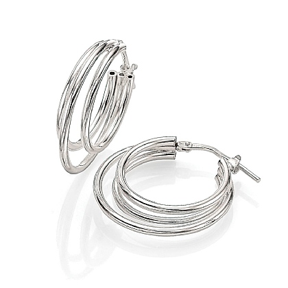 In Orbit Silver Hoop Earrings