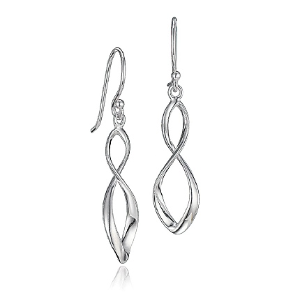 Infinite Echo Silver Earrings
