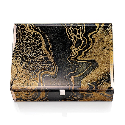 Marbled Midnight Glass Jewellery Box