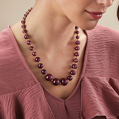Passionately Plum Murano Necklace