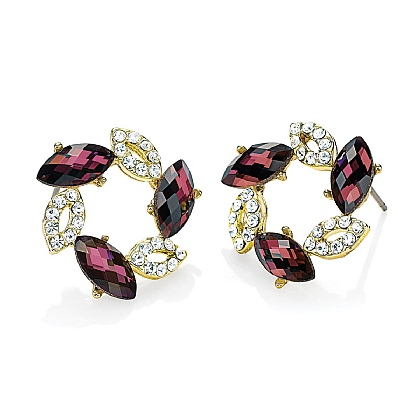 Play on Purple Crystal Earrings