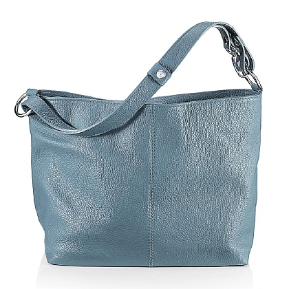 By the Blue Leather Shoulder Bag