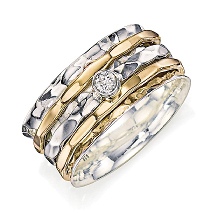 Circling In Silver Spinning Ring