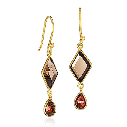 Richly Refined Gemstone Earrings
