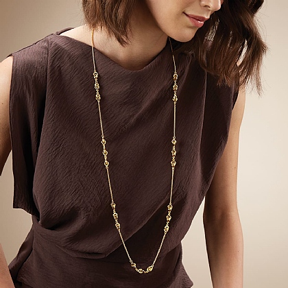 Tying In Gold-tone Necklace