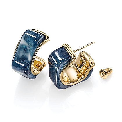 Blue Depths Hoop Earrings