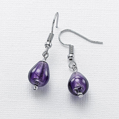 Very Violet Murano Earrings
