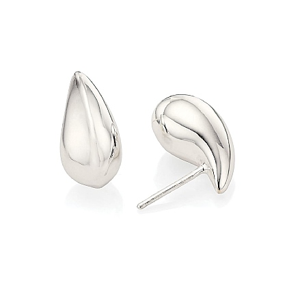 Polished Reflection Silver Earrings