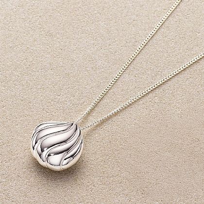Follow the Stream Silver Pendant