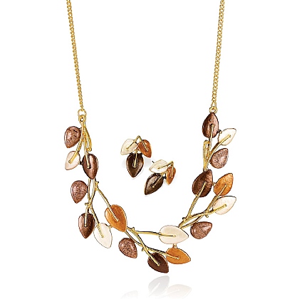 Burnished Branches Necklace & Earrings