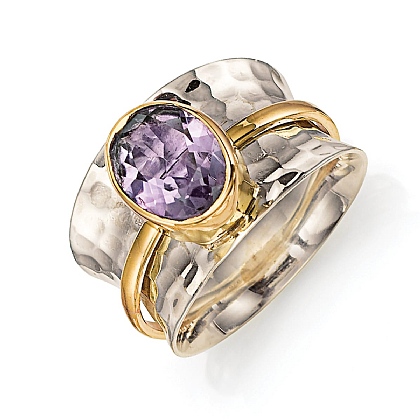 An Eye for Amethyst Spinning Ring