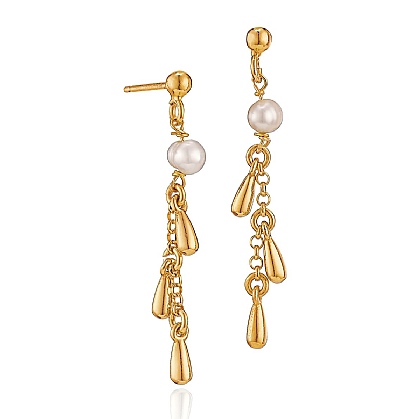 Gilded Dewdrops Gold-plated Earrings