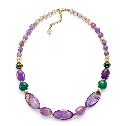 slim fit dress slacks Huge Deep Purple Czech Glass Statement Necklace and Earrings